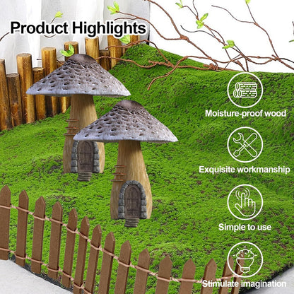 Miniature Fairy Garden Fence,DIY Wood Picket Fence Mini Ornament,Fairy Garden Accessories,Home Garden Plant Pot DIY Diorama Project (Brown,1.96"x 35.4")