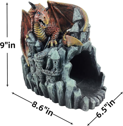 Dragon Statues Gutter Downspout Extension Statues Garden Decoration,Animal Downspout Diverter,Resin Statue Outdoor Decor,Gutter Extension Decorative,3"×4" Downspout Extender Diverter Splash Block