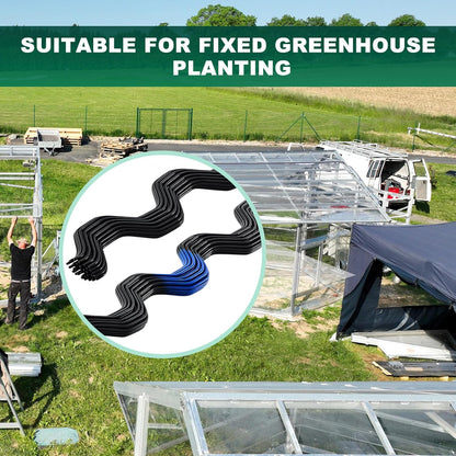 40 Pcs 6.6 ft PVC Coated Greenhouse Swing Spring Wire Greenhouse Spring Lock Wire for Fix Attachment Plastic Poly Film and Shade Cloth