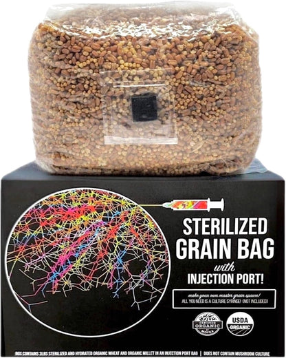 North Spore + Max Yield Bins 'Boomr Bag' Monotub Kit | Complete Dung-Loving Mushroom Grow Kit | Includes Monotub, Sterile Substrates, Coco Coir & Filters - Just Add Spores