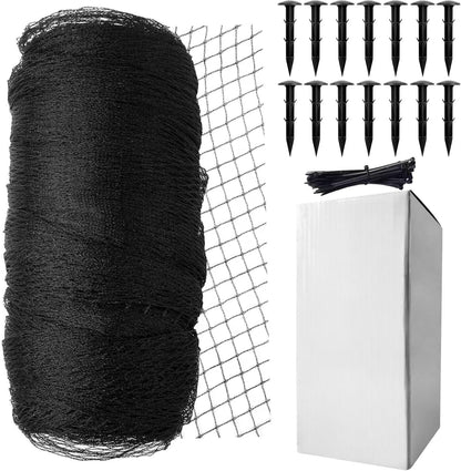 Koi Fish Pond Netting Shield 20ft x 30ft, Black Heavy Duty Pool Leaf net Cover, Protects Garden Pond from Heron,Birds,Cats & Predators Away, Durable & Stakes Included (Black)
