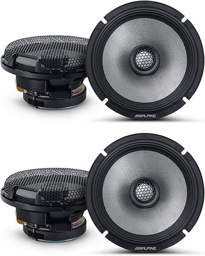 Alpine Two Pairs of R2-S65 Type R High-Resolution 6.5" Coaxial Speakers
