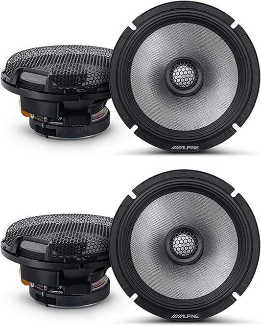 Alpine Two Pairs of R2-S65 Type R High-Resolution 6.5" Coaxial Speakers