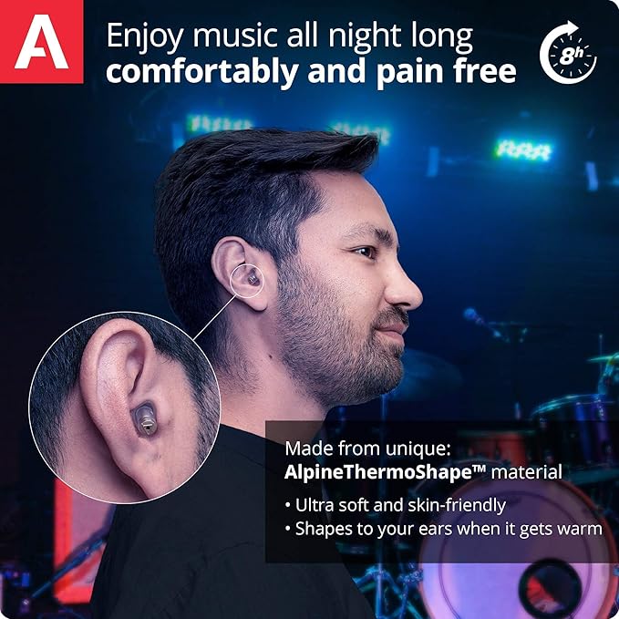 Alpine MusicSafe Pro - High Fidelity Earplugs for Musicians - 3 Interchangeable Premium Filter