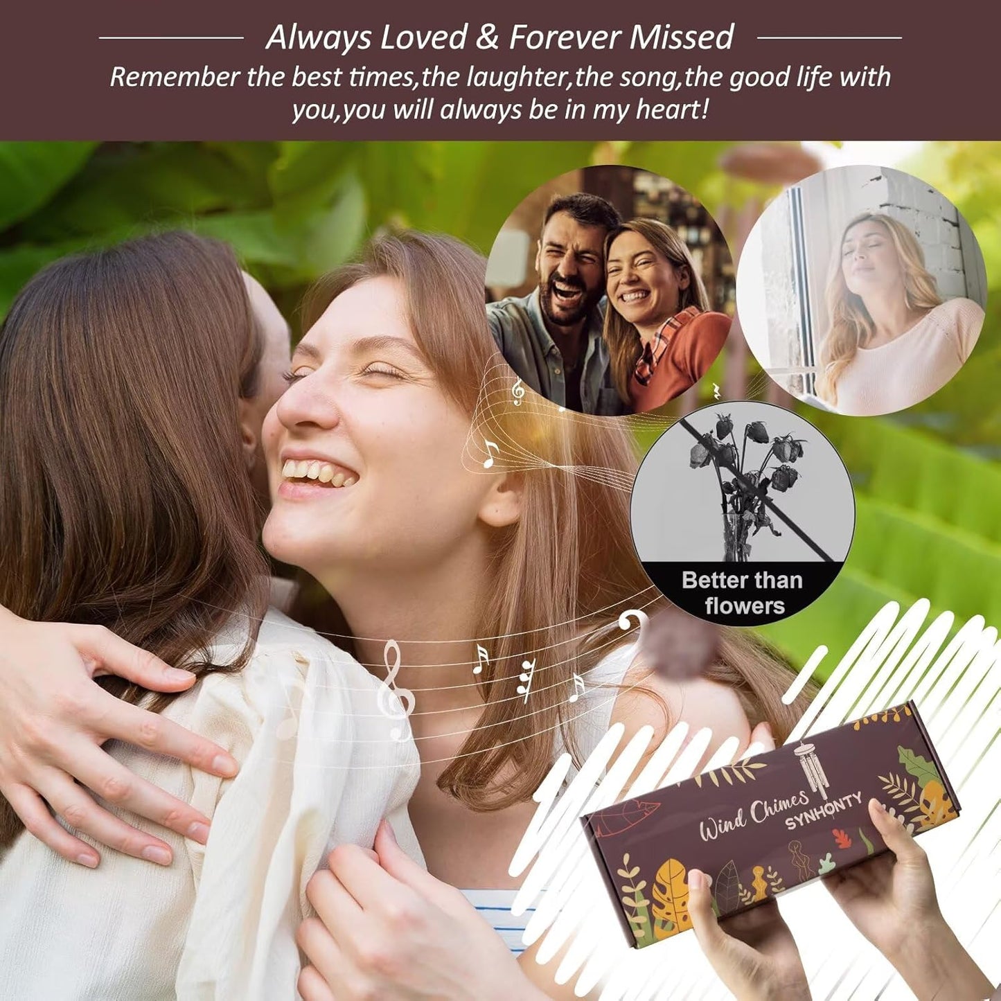 Memorial Gifts for Loss of Love one, 25''Memorial Wind Chimes of Sympathy Gifts for Loss of Love one, Bereavement, Condolence, Remembrance Gifts,Windchimes in Memory