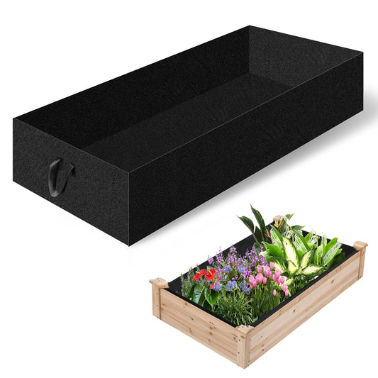 FULEIYA 1PCS Raised Garden Bed Liner Fabric Raised Garden Bed Breathable Drainage Rectangle Grow