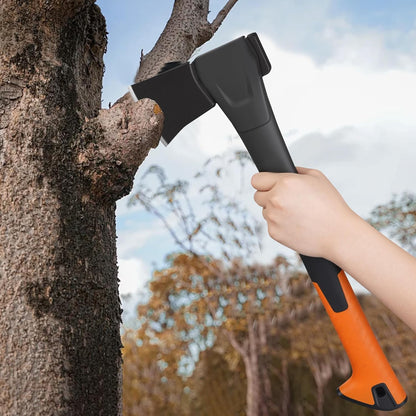 X28 Splitting Axe, 28” Camping Outdoor Hatchet for Wood Splitting and Kindling, Forged Carbon Steel Heat Treated Hand Maul Tool, Nylon Hollow Handle Shock Reduction Handle