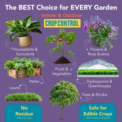 Trifecta Crop Control Super Concentrate All-in-One Natural Pesticide, Fungicide, Miticide, Insecticide, Help Defeat Spider Mites, Powdery Mildew, Botrytis, Mold, and More on Plants - Gallon
