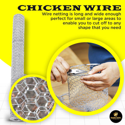 Chicken Wire 72 in x 200 FT x 2” Mesh x 20GA | Poultry Wire Netting | Hot Dipped Galvanized | Chicken Coop, Rabbit Cage, Fence Barrier (72 x 200 x 2)