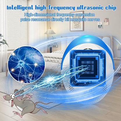 Ultrasonic Pest Repeller Indoor, Mouse Repellent, Pest Control, Pest Repellent for Home,Kitchen, Office, Warehouse, Hotel 6 Packs