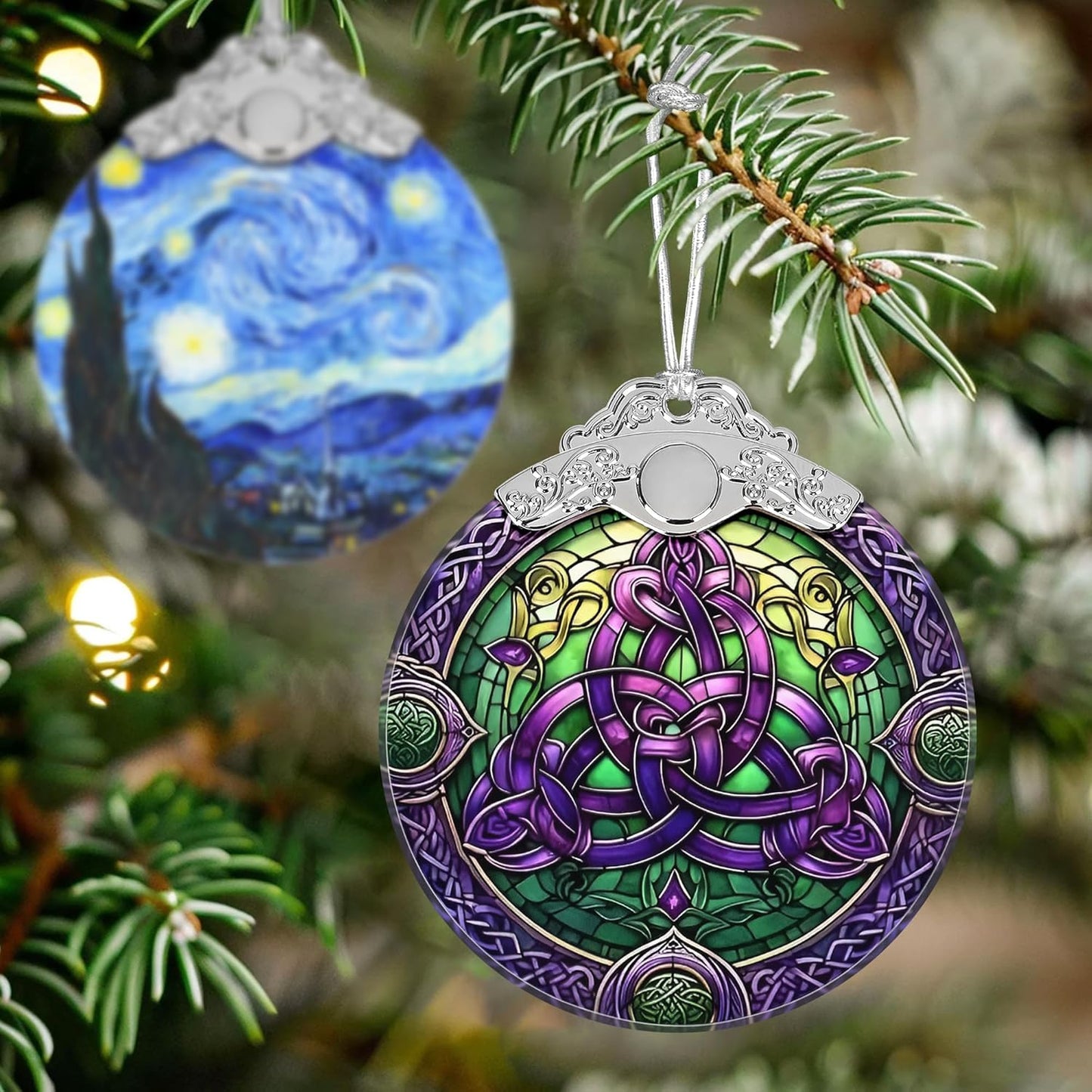 Celtic Knot Stained Glass Ornament - Christmas Ornament - Christmas Decorations for Tree - Holiday Present ldeas - Gift Exchange