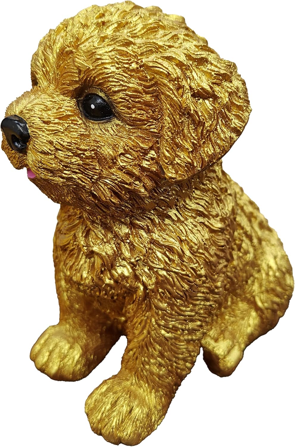 Dog Statue for Outdoor Maltese Dog Ornament Resin Bichon Frise Statue for Home Decor