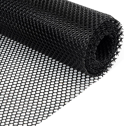 XIFENG Plastic Wire Mesh Fence Roll for Poultry Dogs Rabbit Snake Barrier, Plastic Chicken Fence Wire Fencing Mesh Poultry Netting for Garden Farm(Size:0.7in mesh-33ft L x 3.3ft W Roll,Color:Black)