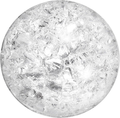 uxcell 80mm/3.1" Crystal Sphere Ball Ice Cracked Glass Solid Decorative Sphere Crystal Ball Prop Ornament for Feng Shui Divination Fortune Telling Tabletop Fountain Decoration, Clear