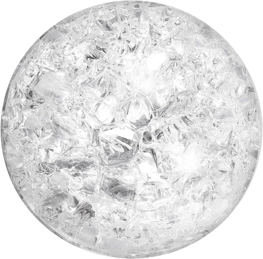 uxcell 80mm/3.1" Crystal Sphere Ball Ice Cracked Glass Solid Decorative Sphere Crystal Ball Prop Ornament for Feng Shui Divination Fortune Telling Tabletop Fountain Decoration, Clear