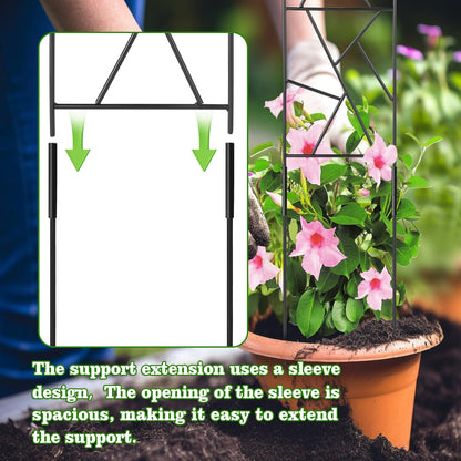 Outdoor Plant Trellis for Climbing Plants,Metal Garden Trellis for Potted Plants,Plant Stakes for Indoor Plants Accessories Hoya,Flower,Plant Support,Plant Gifts (24Inch-Window)