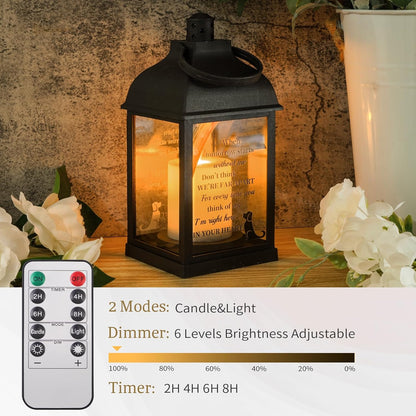 Dog Memorial Gifts with Remote - Sympathy Bereavement Gifts for Loss of Dog, Rainbow Bridge Memorial Lantern for Grieving Pet Owner