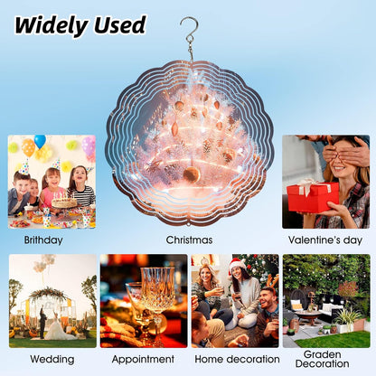 10 Pack 8 Inch Sublimation Wind Spinner Blanks,Wind Spinners Sublimation Blanks 3D Aluminum Metal Wind Spinners for Yard and Garden Indoor Outdoor Window Porch Decoration Round (10 Pcs 8 Inch)
