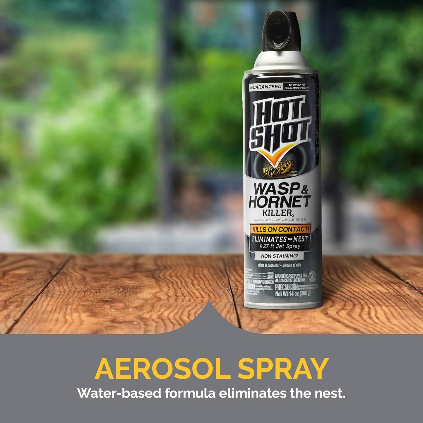 Hot Shot Wasp & Hornet Killer, Aerosol, 14-Ounce, 12-Pack Black