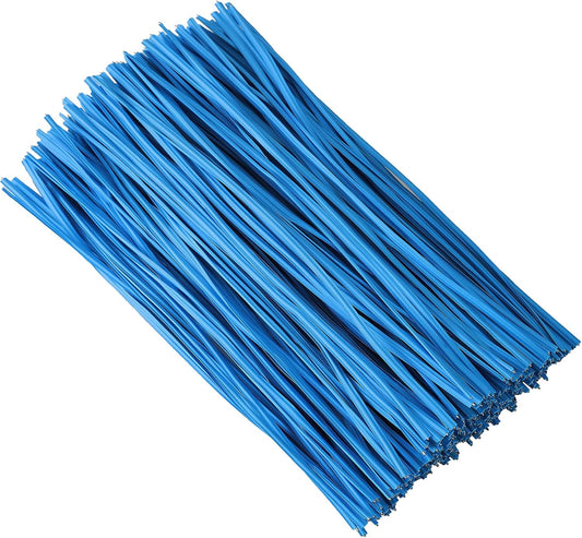 Tangyinrd 300 pcs 5 inch Blue Plastic Twist Ties, Cable Ties, for Bags, Gardening Tools