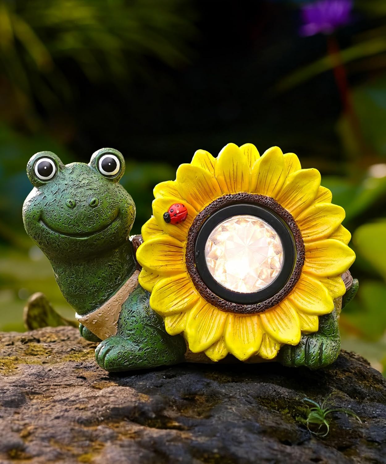 Solar Turtle Sunflower Light Garden Decor, Outdoor Statue Ornaments for Home Yard Lawn,Unique Gifts for Women Grandma Mom