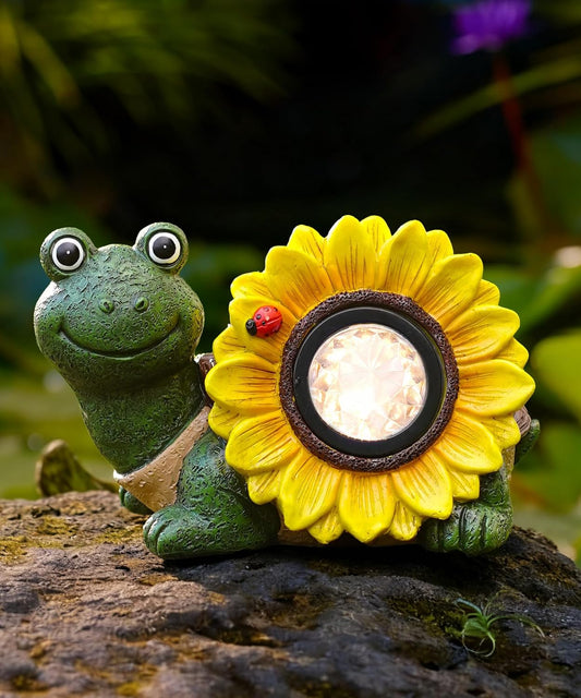 Solar Turtle Sunflower Light Garden Decor, Outdoor Statue Ornaments for Home Yard Lawn,Unique Gifts for Women Grandma Mom