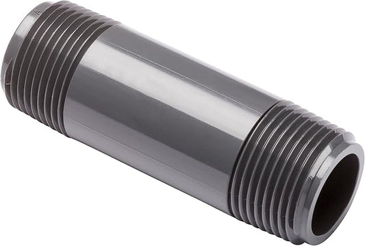Rain Bird RISERCL05 PVC Close Threaded Nipple, 1/2" Male Pipe Thread, 1” Long, Black