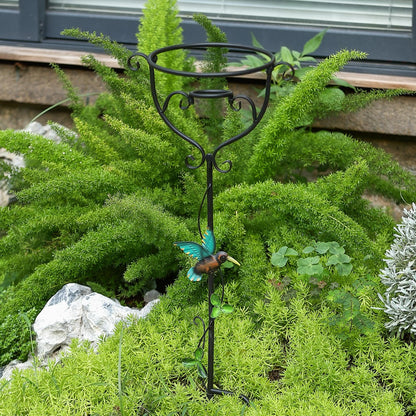 30.5" Gazing Ball Stand, Trident Base Gazing Globe Stand for 10 Inches Gazing Globes, Metal Gazing Ball Display Holder for Outdoor Garden Lawn Yard