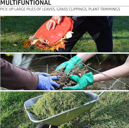 GardenHOME Garden and Yard Scoops Ladybug-Shaped Hand Rakes, Large Grabber with Leaf Claws for Easy Pick Up, Red