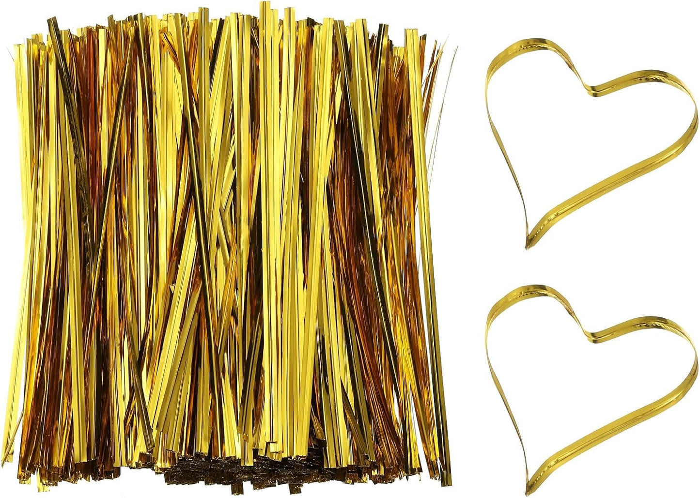 PATIKIL Bag Twist Ties 6 Inch, 800 Pcs Metallic Bread Ties for Treat Plastic Bags Gift Wrapping Candy Coffee Bag Plant Party Cake Favor, Gold