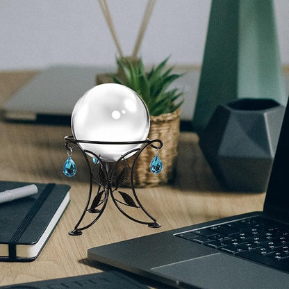 Yardwe Gazing Ball Stand, Metal Ball Stand Crystal Ball Stand Globe Stand Sphere Holder Glass Bowl Ring Metal Egg Stands (5" Diameter)