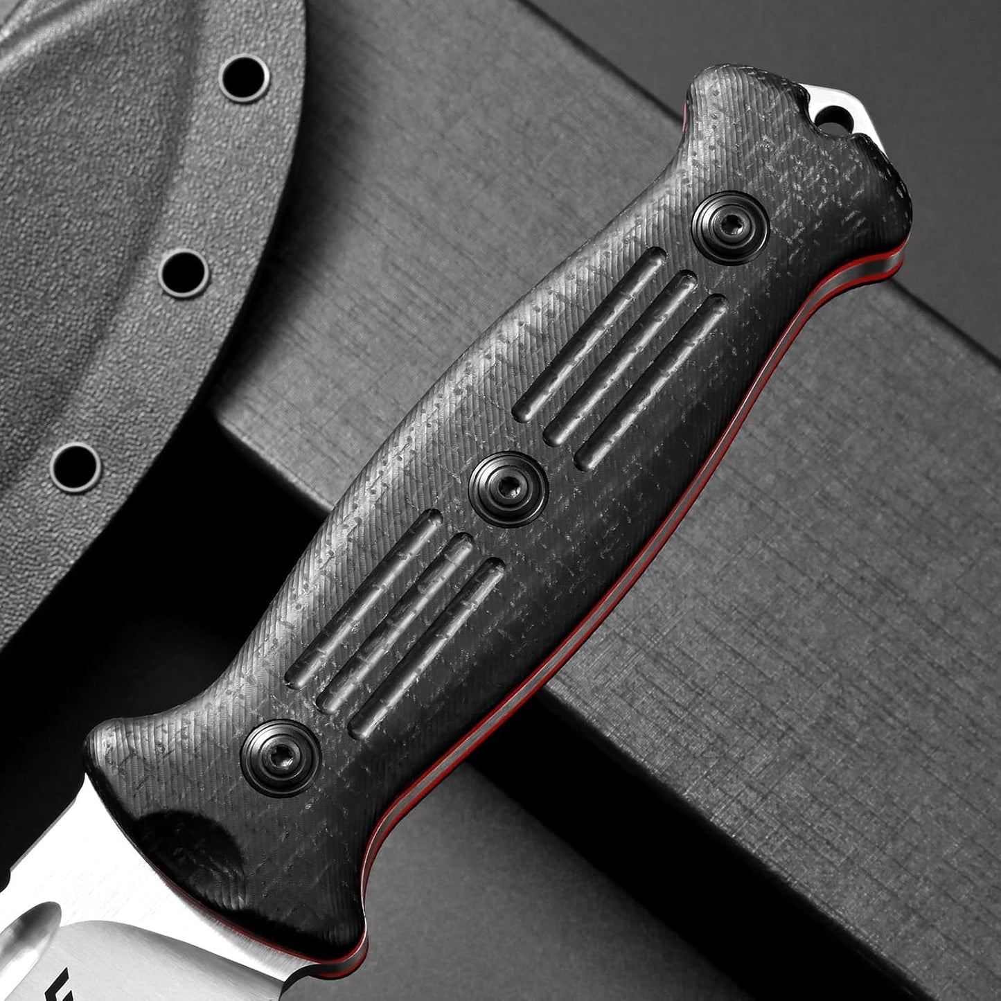 Eafengrow EF149 Fixed Blade Knife N690 Steel Blade Colorful G10 Handle Full Tang EDC Straight Knife for Hunting Camping Adventure