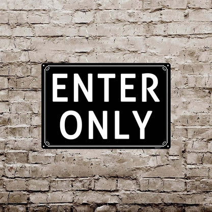 12x16" Enter Only- Do Not Enter Parking Lot Sign - High-Intensity Grade Aluminum, Weatherproof & Fade-Resistant, Ideal for Outdoor & Indoor Use - Curbside Sign