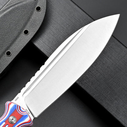 Eafengrow EF149 Fixed Blade Knife N690 Steel Blade Colorful G10 Handle Full Tang EDC Straight Knife for Hunting Camping Adventure