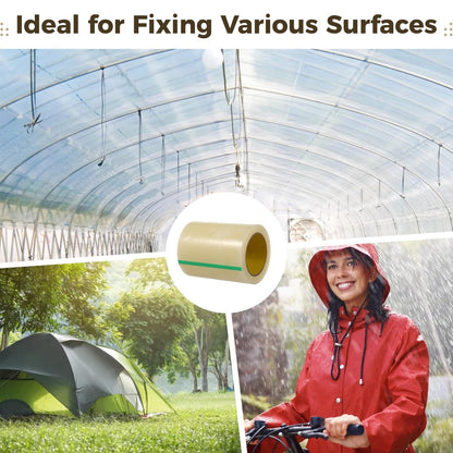 Greenhouse Repair Tape, 5.9"×164' High Adhesion Poly Patch Tape, Waterproof Clear Tent Tape, PE Sheeting Tape, Greenhouse Accessories for Seaming and Sealing