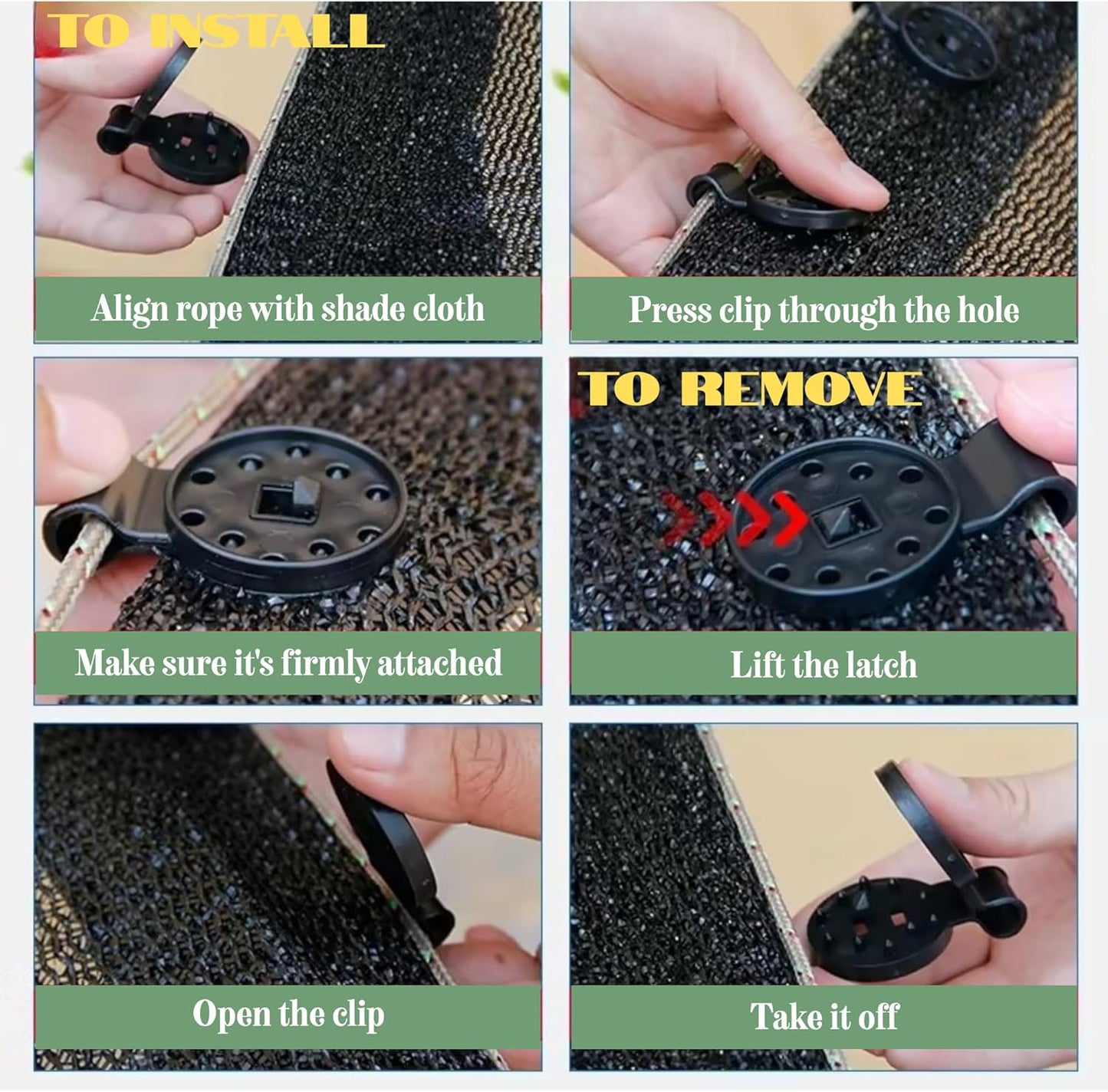 50‑Pack Extra Large, Thickened Heavy‑Duty Shade Cloth Clips – Reusable Sun Shade Net & Anti‑Bird Netting Clamps, Lock‑Grip Tarp Clips for Garden, Patio Awnings & Greenhouse Fabric