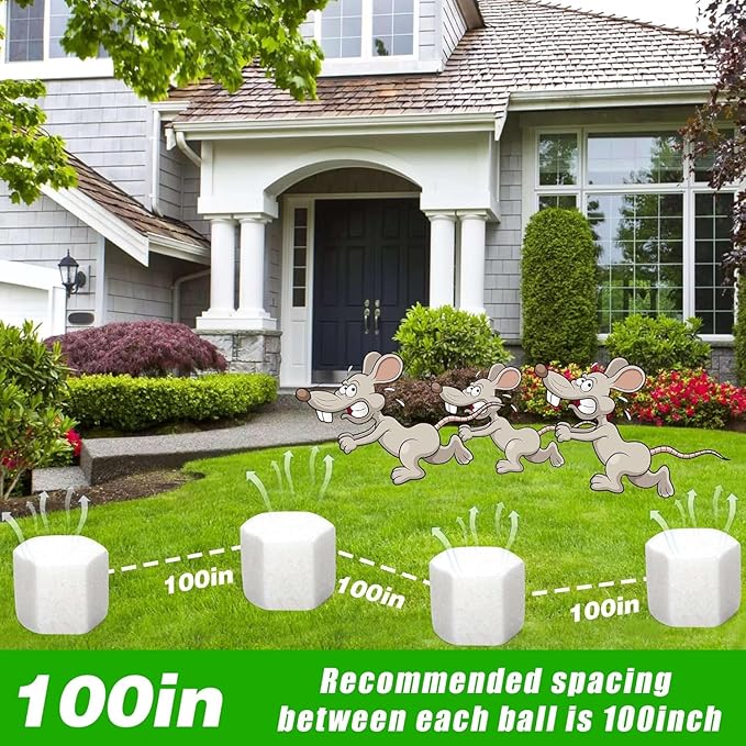 Mouse Snake Repellent Balls 12 Pack with Peppermint Oil – Indoor Outdoor Rodent Deterrent, Natural Mouse Repellent for Home, Car, Garage, RV, Basement, Garden