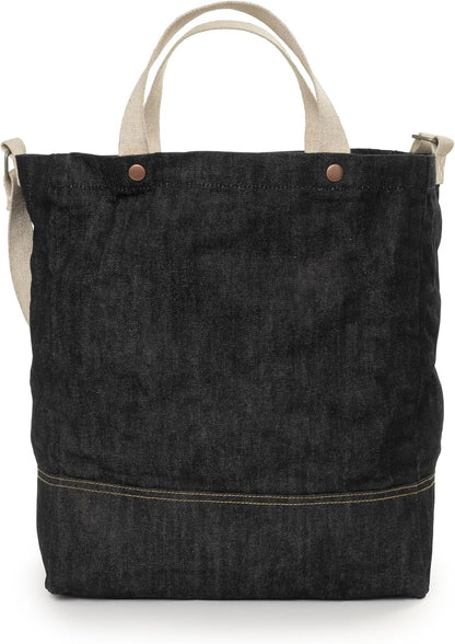 Barebones Neelum Large Waxed Canvas Tote Bags - Heavy Duty Canvas Bag and Reusable Grocery Bag
