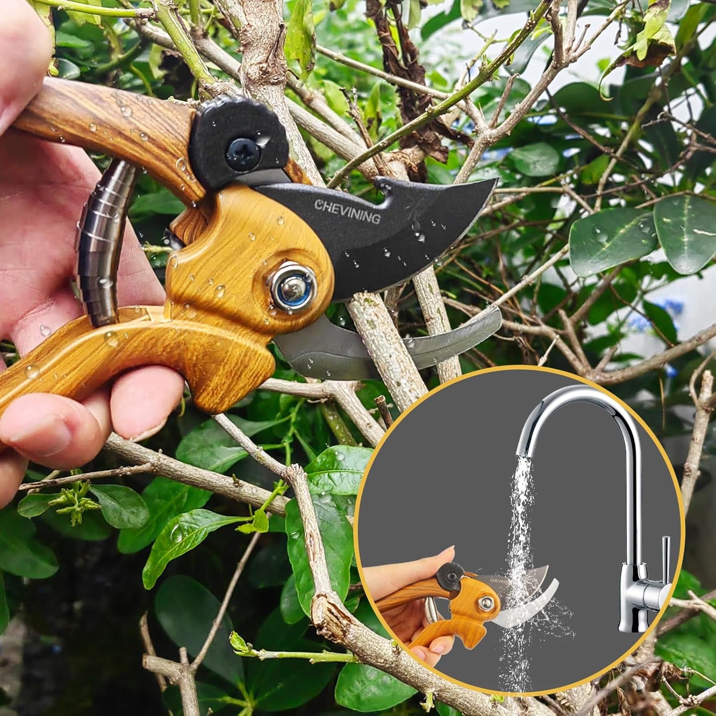 SK5 Garden Shears Durable Pruning Scissors, Rust-Resistant Garden Clippers, Professional Gardening Shears Handheld Gardening Tools Ideal for Pruning Flowers and Plants