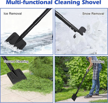 Ice Chopper, 67 Inch Stainless Steel Ice Scraper Heavy Duty Snow Shovel for Driveway Garages Yards Outdoor Stairs