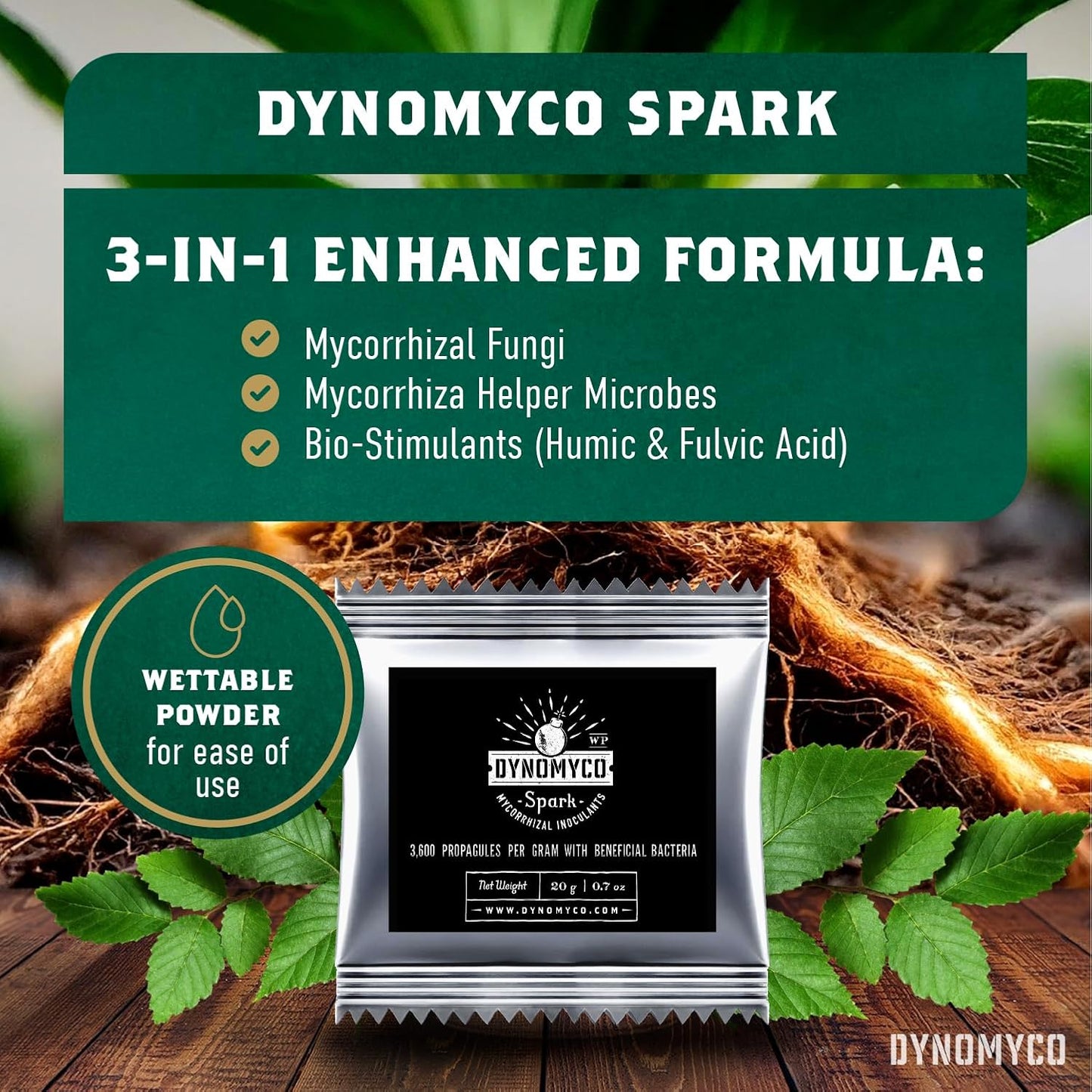 DYNOMYCO Mix 4-in-1 Mycorrhizal Grow Kit for Bigger Yields & Healthier Plants - Includes Concentrated Mycorrhizae, MHB & Bio-stimulants, Premium Coco Coir, and Biodegradable Grow Bags