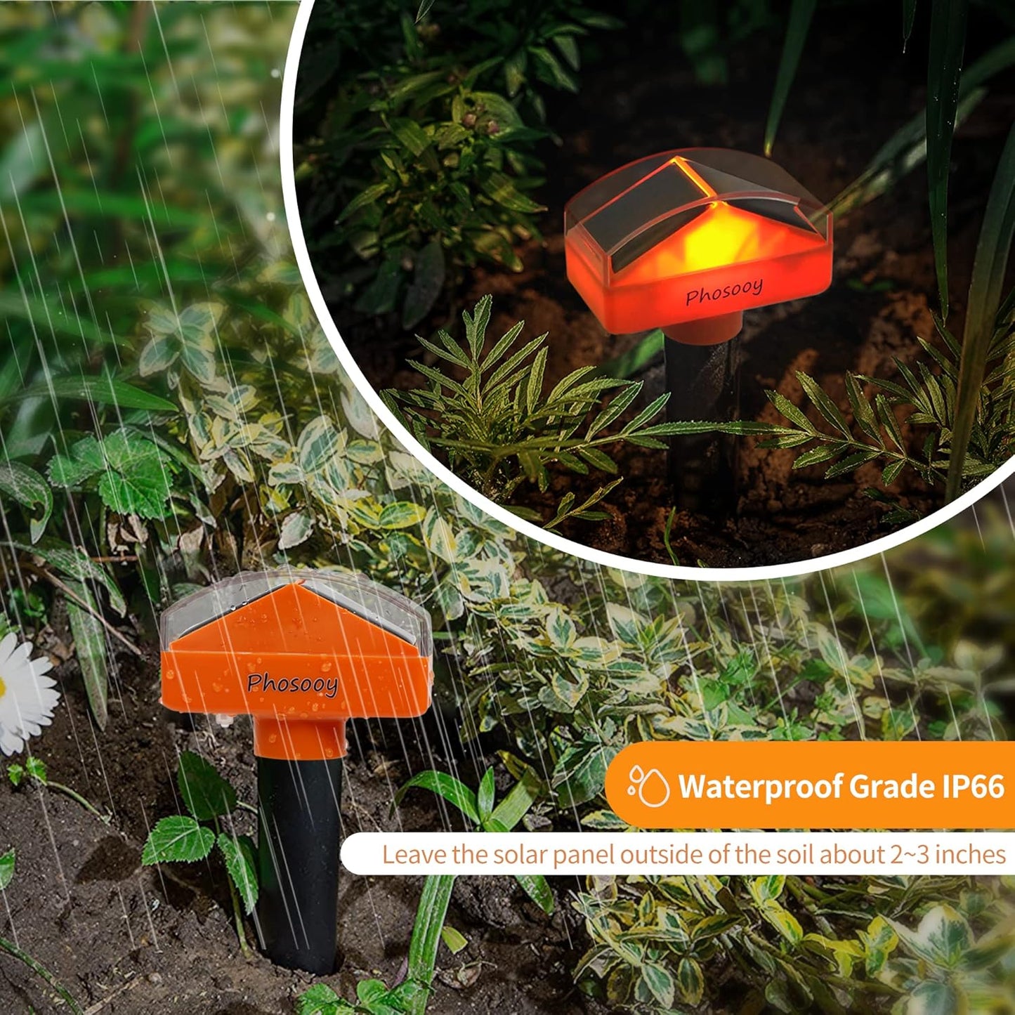 Solar Mole Repellent, 4 Pack Gopher Sonic Spikes, Waterproof Rodent Deterrent Devices to Get Rid of Moles in Your Yard Garden Lawn Home Outdoor