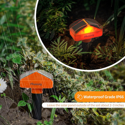 Solar Mole Repellent, 4 Pack Gopher Sonic Spikes, Waterproof Rodent Deterrent Devices to Get Rid of Moles in Your Yard Garden Lawn Home Outdoor