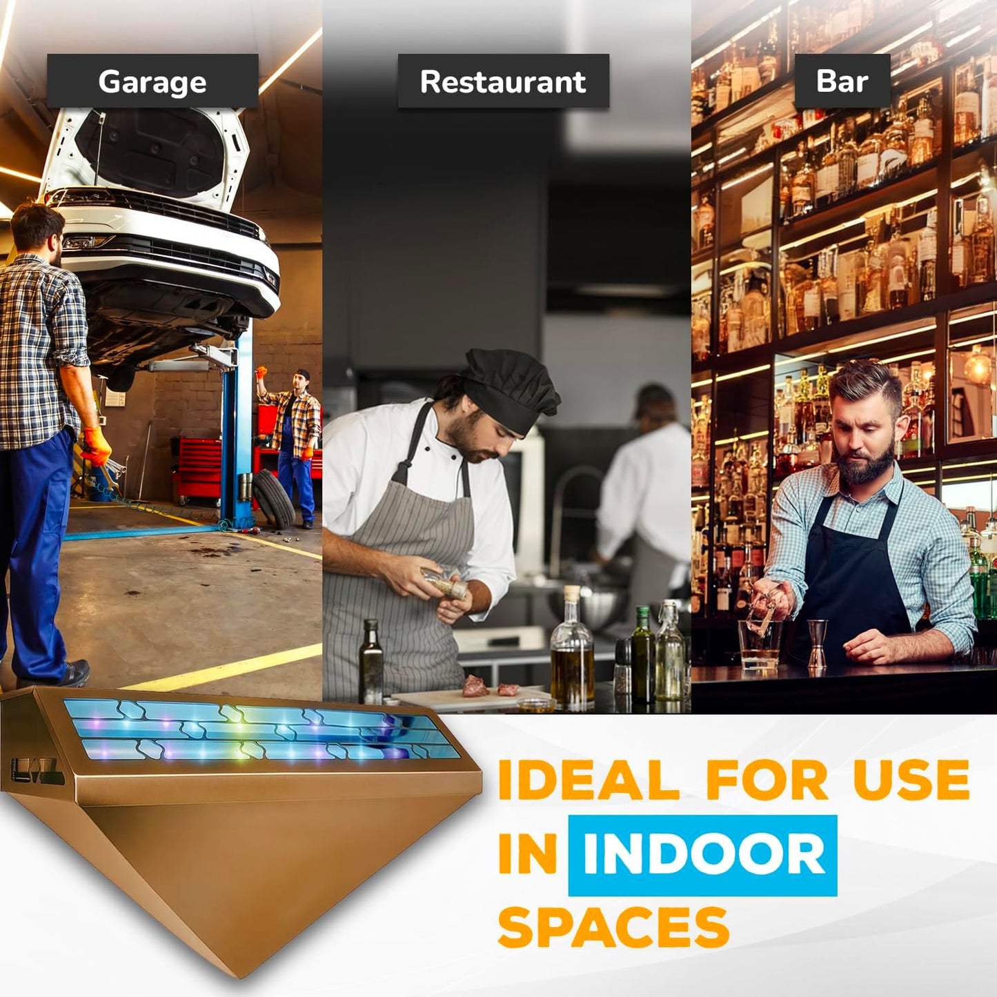 Gardner WS-95 Indoor Fly Trap with Proprietary LED, Decorative Wall Sconce Fly Light -40,000 Hour Rated Bulb, No Zap and Smell, Built to Last for Restaurants and Cafes, Made in USA for Commercial Use