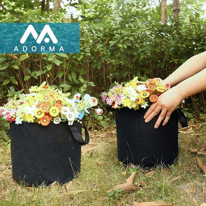 12 Packs 10 Gallon Grow Bags, Heavy Duty 300G Thickened Nonwoven Fabric Plant Pots with Handle