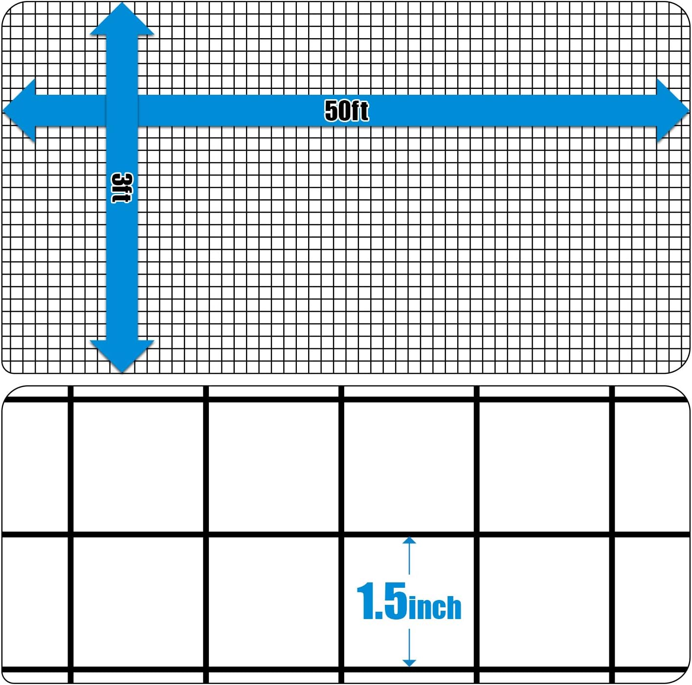 Fencer Wire 16 Gauge Black Vinyl Coated Welded Wire Mesh Size 1.5 inch by 1.5 inch (3 ft. x 50 ft.)