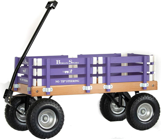 Berlin Flyer Sport Wagon - Model F410 - Amish Made in Ohio, USA - 10" No-Flat Tires (Purple)