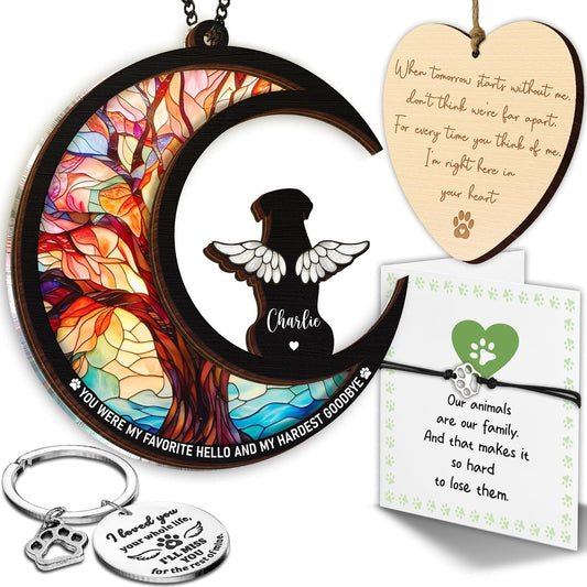 Personalized Dog Memorial Gifts, Pet Memorial Ornament, Sympathy Keychain for Dogs, Pet Remembrance