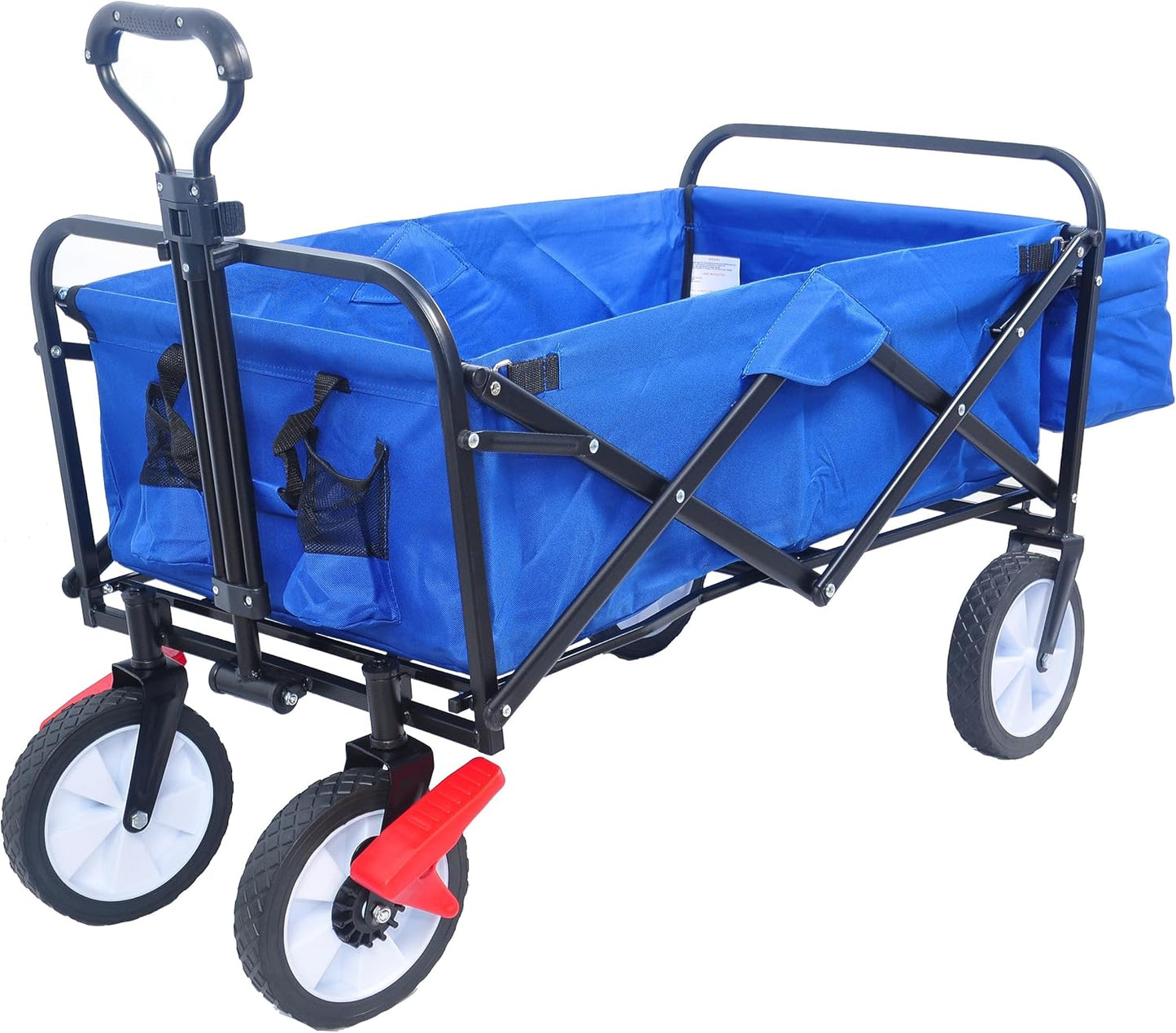Folding cart That Does not Need to be Assembled Station Wagon, Grocery cart (Blue Colour Big cart)