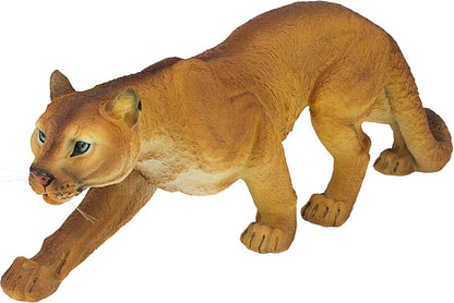 Design Toscano Prowling American Mountain Cougar Indoor/Outdoor Garden Statue, 22 Inches Wide, 5 Inches Deep, 8 Inches High, Handcast Polyresin, Full Color Finish
